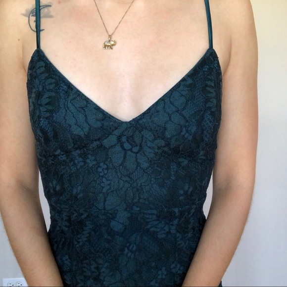 Lulus Emerald Green Lacy Dress - Picture 4 of 7